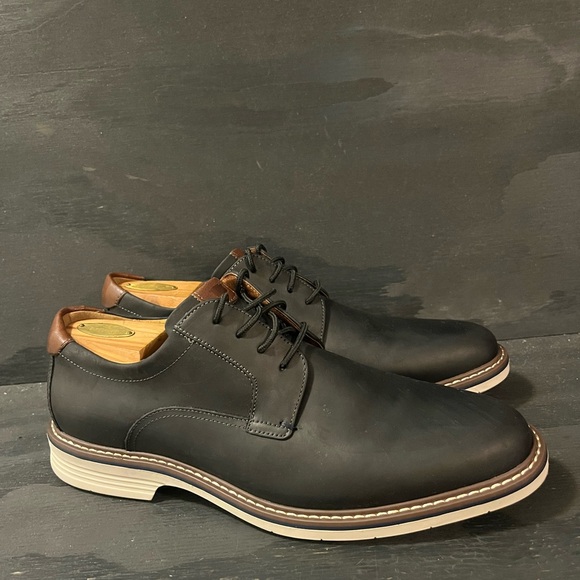 Florsheim Norwalk Mens Size 10.5 Leather Shoes Plain Toe Oxford Black Comfortech